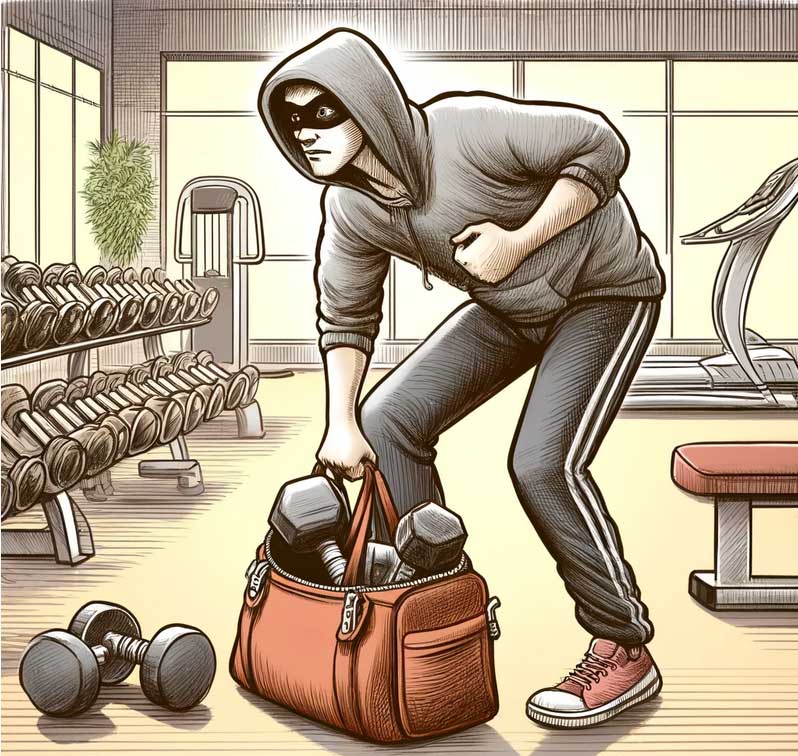 ¿Cómo evito los robos en mi gimnasio?